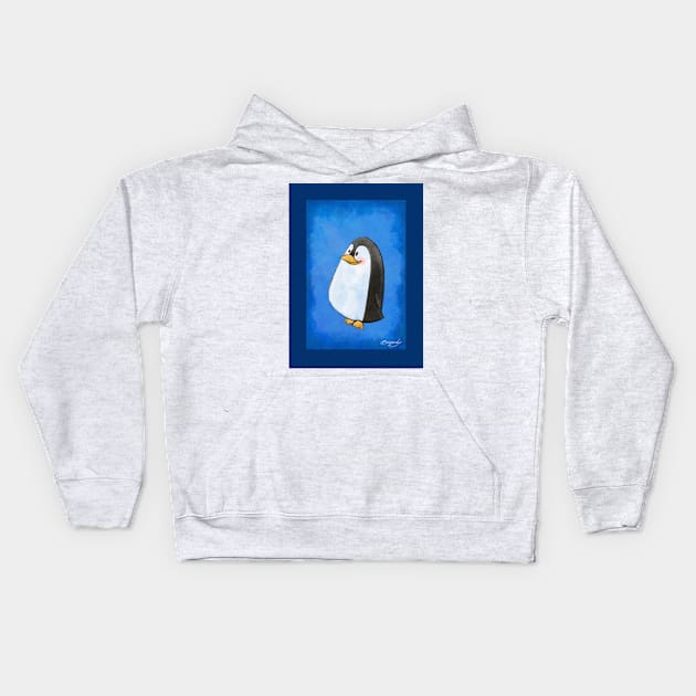 Smiley Penguin! Kids Hoodie by ErinKantBarnard